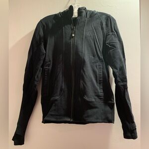 Lululemon Woman’s Black Zip-Up Cotton Hoodie